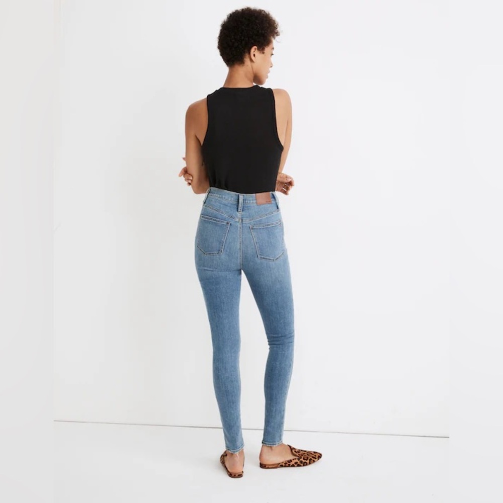 Madewell High-Rise Roadtripper Denim Jeans Skinny Classic Distressed Trendy